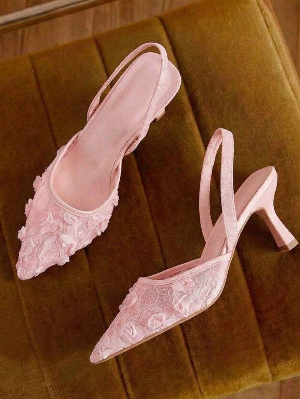 Women's 2-Way Wear Mesh Floral Closed Toe Sandals, 7cm Stiletto High Heel